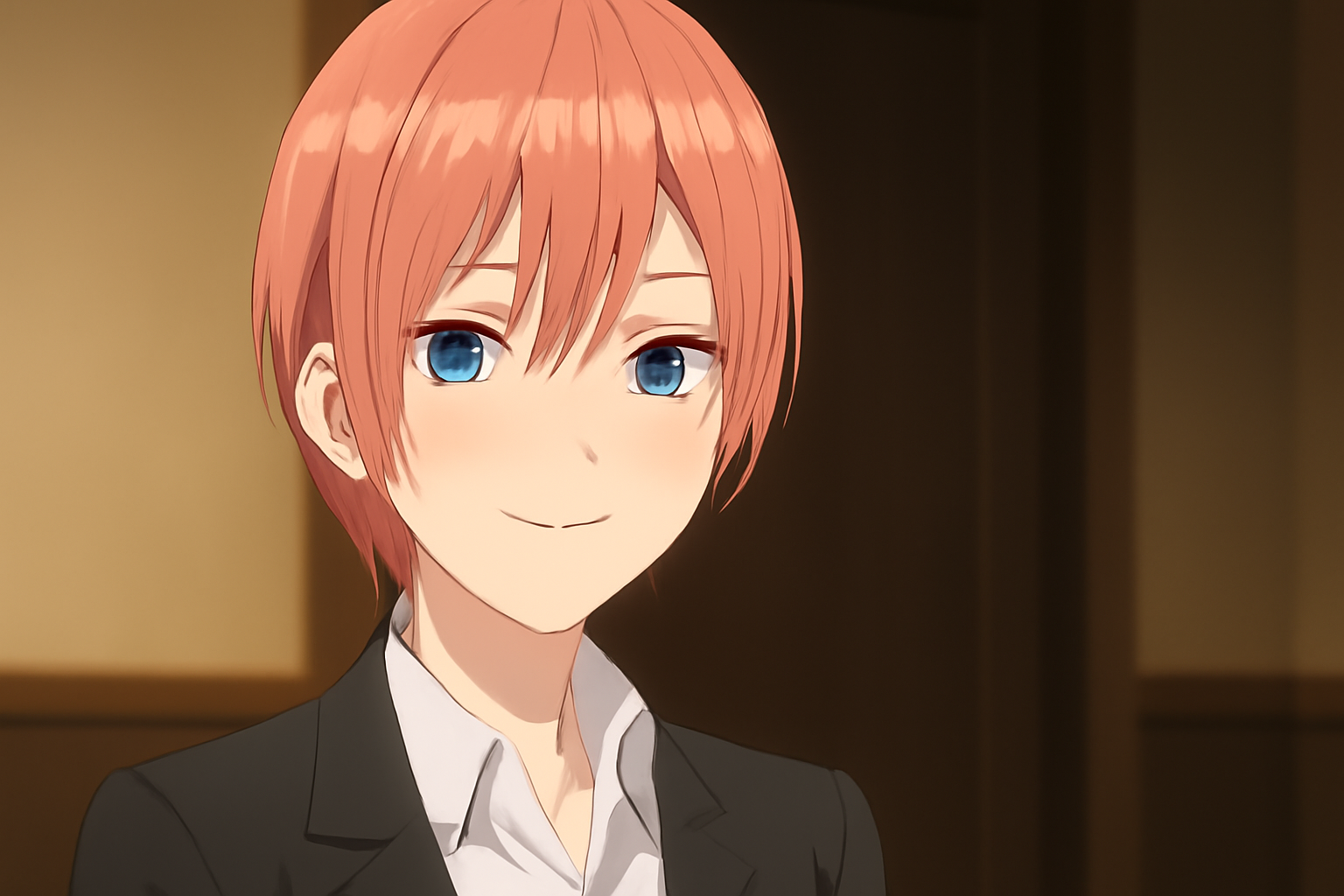 中野一花が微笑んでいる、または女優として演技をしているワンシーンを表現した画像