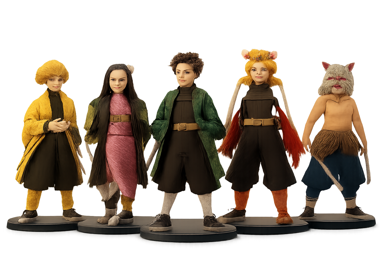 鬼滅の刃のキャラクターたちが一番くじのフィギュアとして並んでいる様子