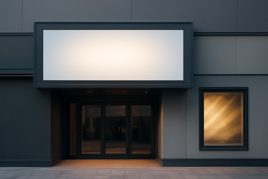 東京都内の映画館の外観や、シアター入り口のサイネージを示すイメージ画像