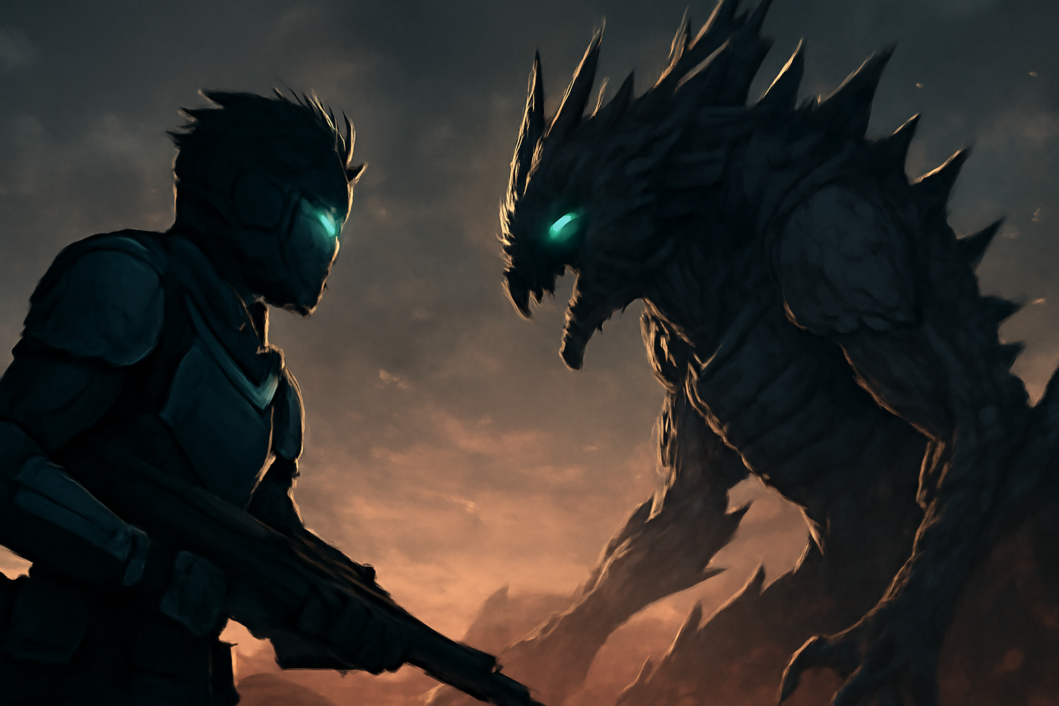 怪獣8号のロゴとともに、物語の展開とアニメの未来を感じさせる総括的な画像