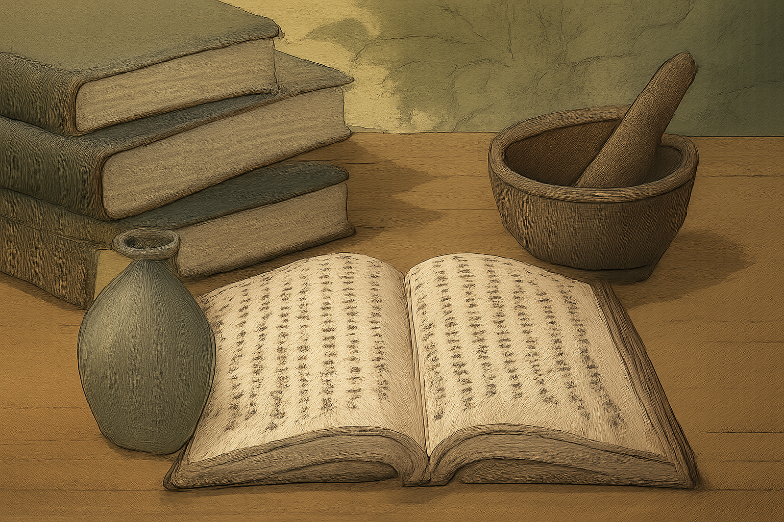 薬屋のひとりごとの世界観や書物を連想させる画像