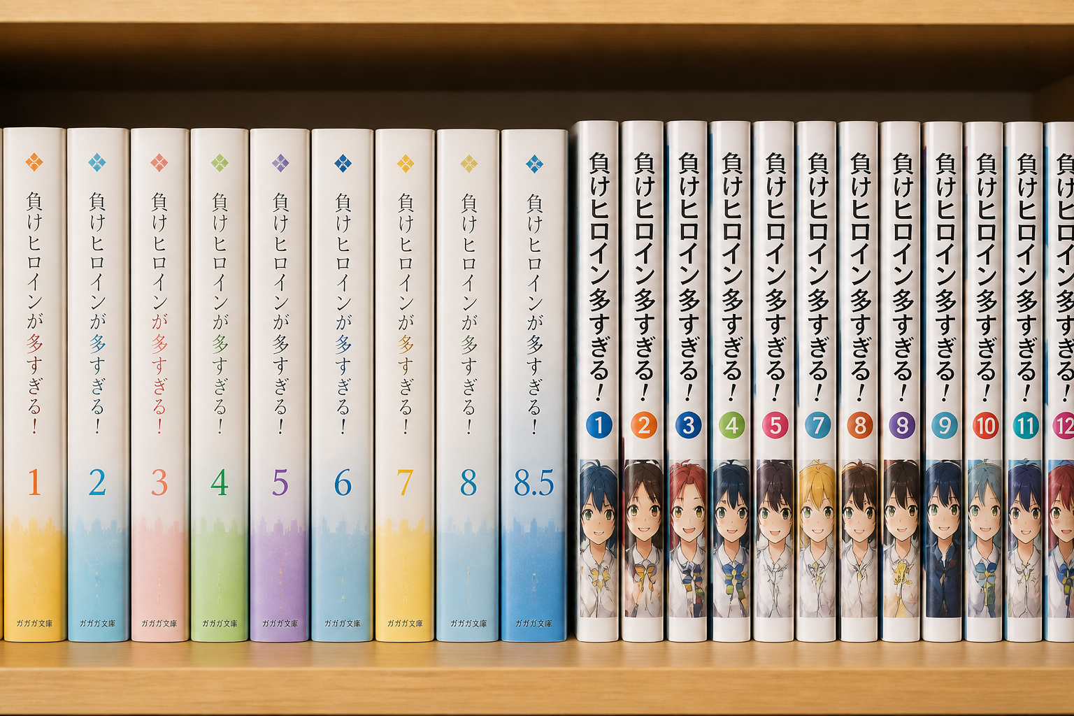 整然と並べられた小説とコミックスの背表紙